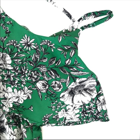 Mimi Chica Green Floral Sleeveless Mini Dress - Picture 3 of 7
